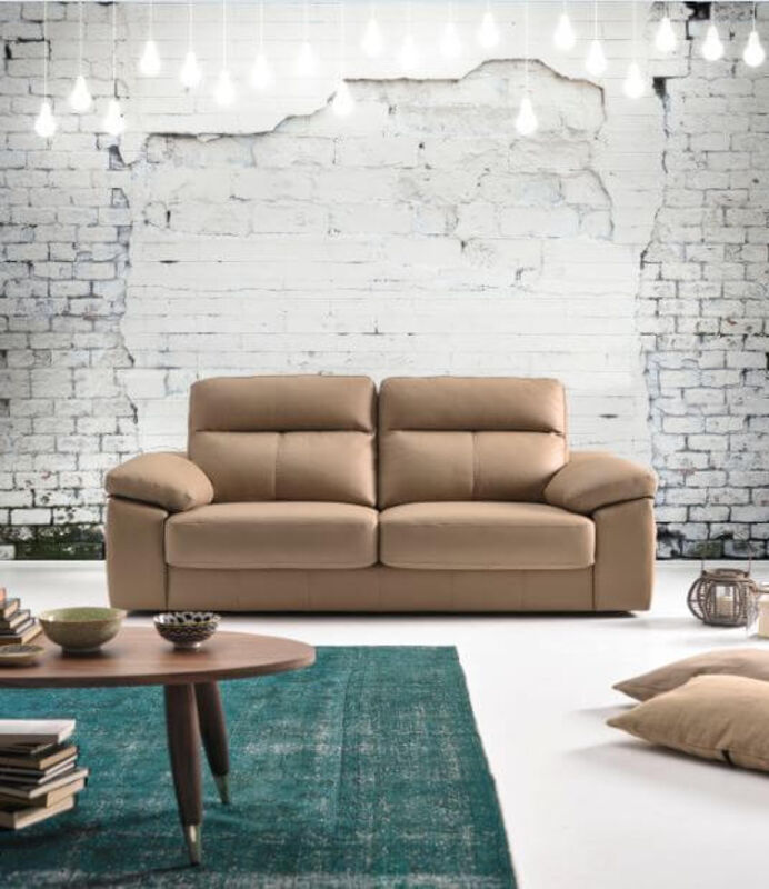 Product photograph of Belinda 2 Seater Italian Leather Sofa Settee from Designer Sofas 4U