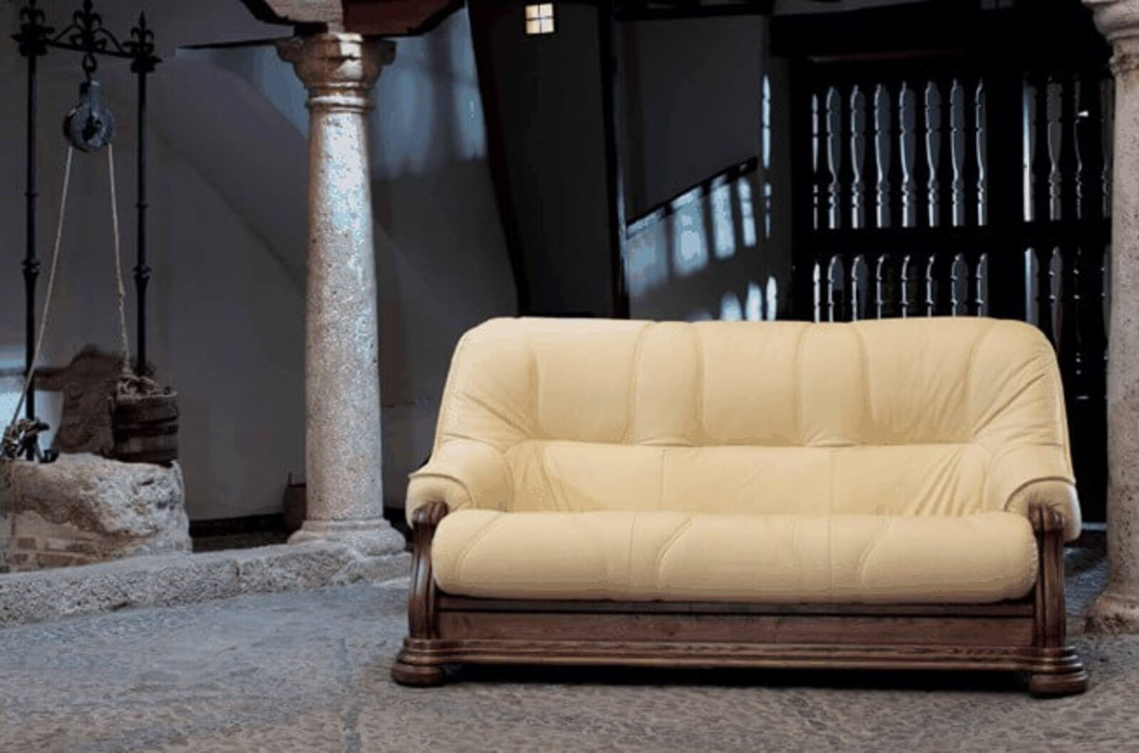 Product photograph of Cambrils 3 Seater Perla Genuine Italian Leather Sofa Settee from Designer Sofas 4U