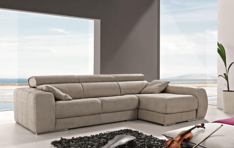 Carmen Italian Leather Corner Group Infinity Sofa