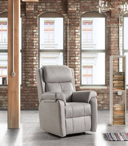 Cesar Rise Recline Leather Armchair Plata