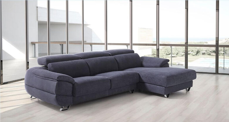 Dalmata Italian Fabric Corner Group Infinity Sofa