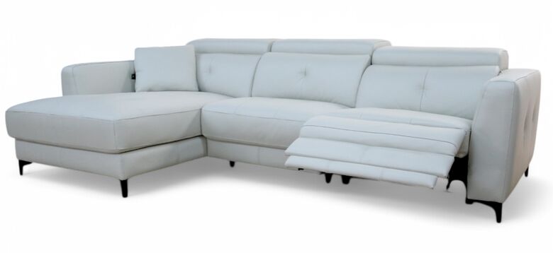 Dino Italian Leather Reclining Corner Sofa