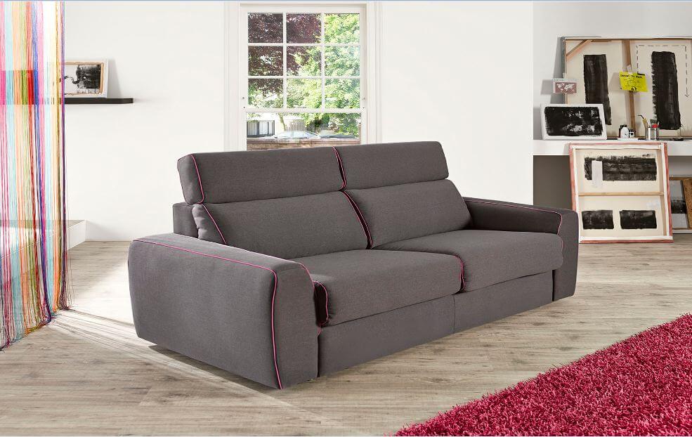 Fellini Seater Italian Fabric Sofa Grey Designer Sofas 4U