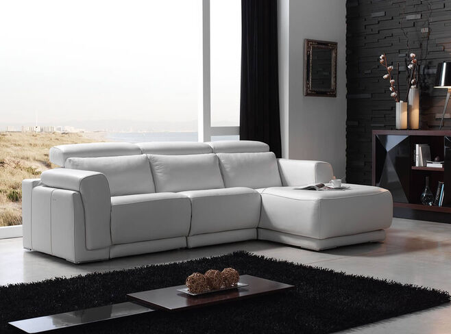 Madeira Italian Reclining Leather Corner Group Sofa