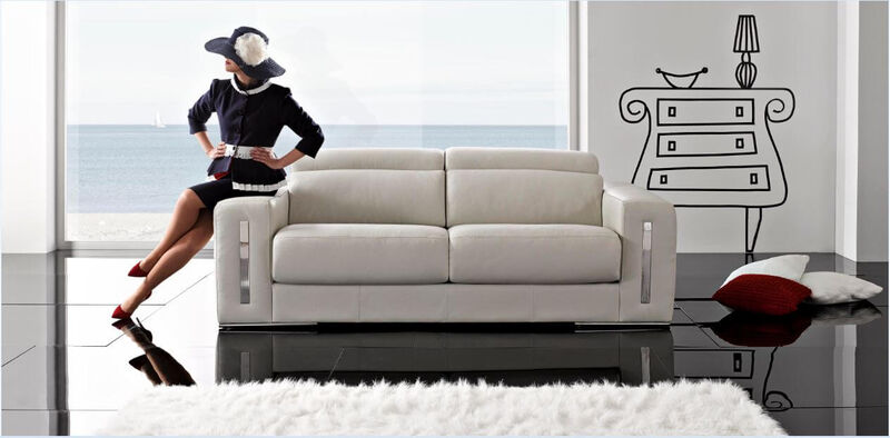 Product photograph of Sabrina 2 Seater Italian Leather Sofa from Designer Sofas 4U