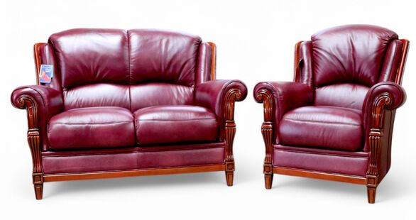 2+1 Italian Leather Sofa Suite