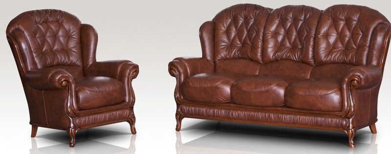Product photograph of Arizona Sofa Set 3 Seater Armchair Genuine Italian Leather Amp Hellip from Designer Sofas 4U