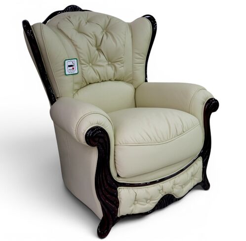Christina Armchair Genuine Italian Cream Leather