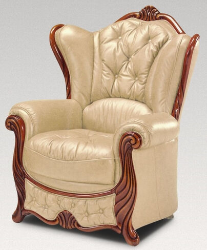 Christina Armchair Genuine Italian Leather Nut Sofa Settee Offer