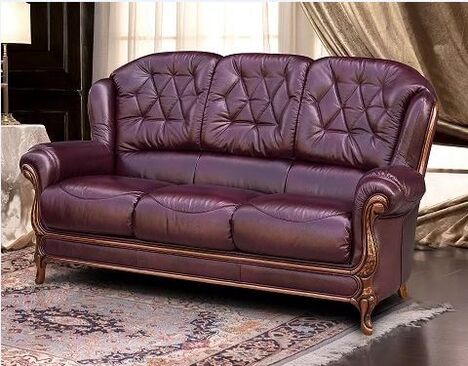 Como Italian Leather 3 Seater Sofas