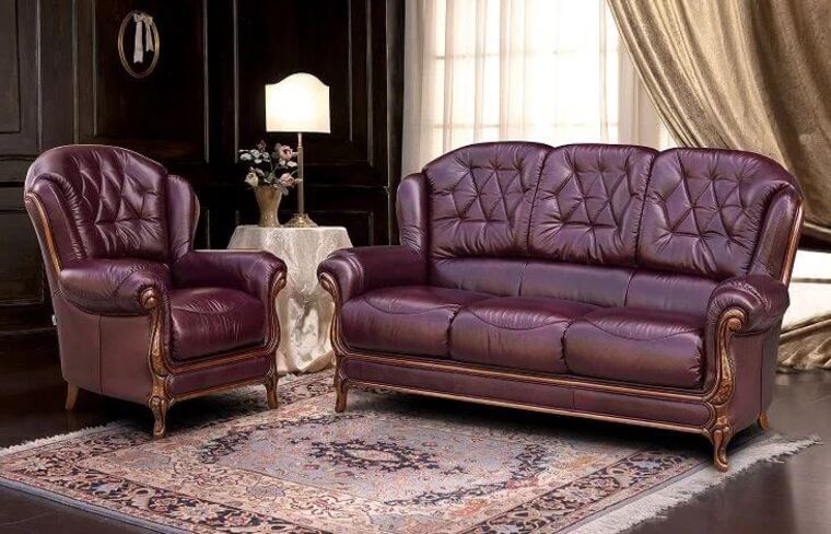 Como 3+1+1 Genuine Italian Leather Sofa Suite Offer