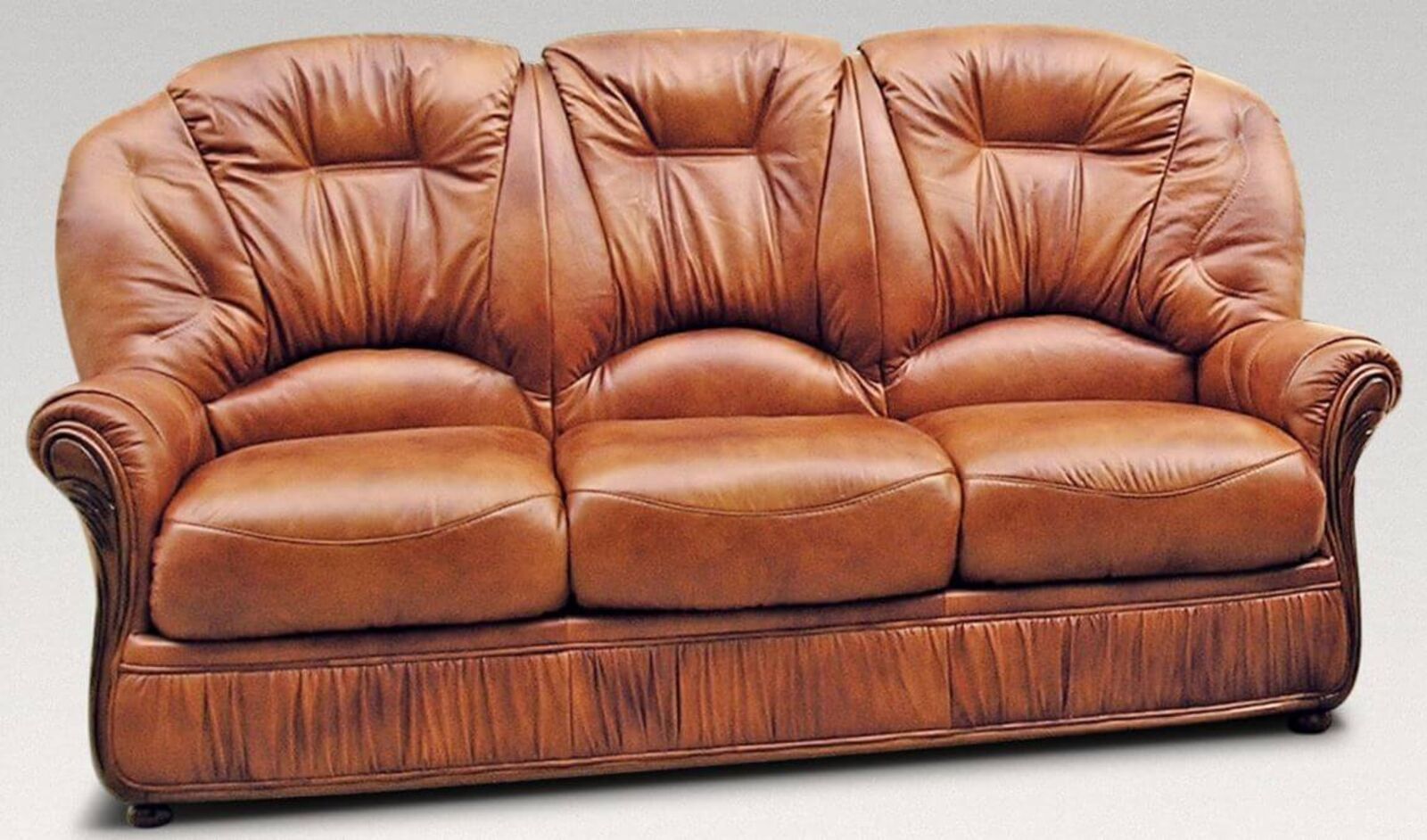 Product photograph of Indiana Genuine Italian Leather 3 Seater Sofa Settee Tan from Designer Sofas 4U