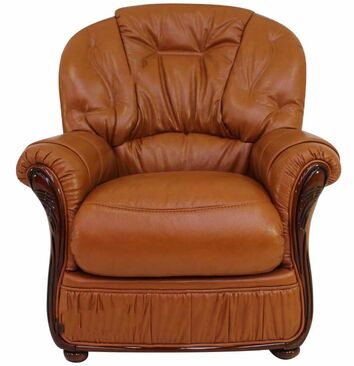 Debora Italian Leather Armchairs