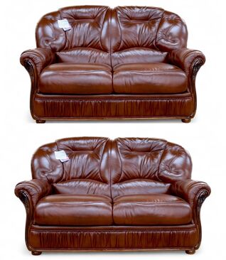 2+2 Italian Leather Sofa Suite