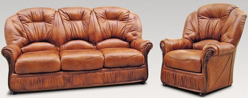 Product photograph of Debora 3 1 1 Genuine Italian Tan Leather Sofa Suite Offer from Designer Sofas 4U