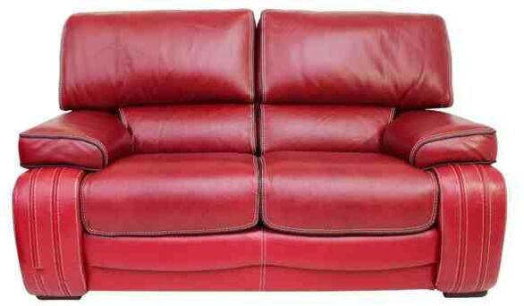 Firenze 2 Seater Italian Leather Sofa Settee Red
