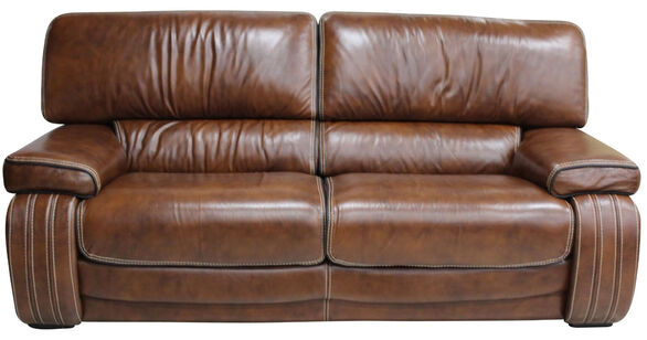 Firenze 3 Seater Italian Brown Leather Sofa