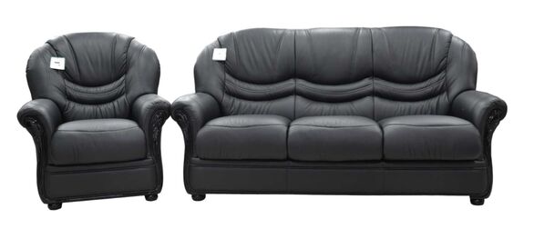 3+1 Italian Leather Sofa Suite