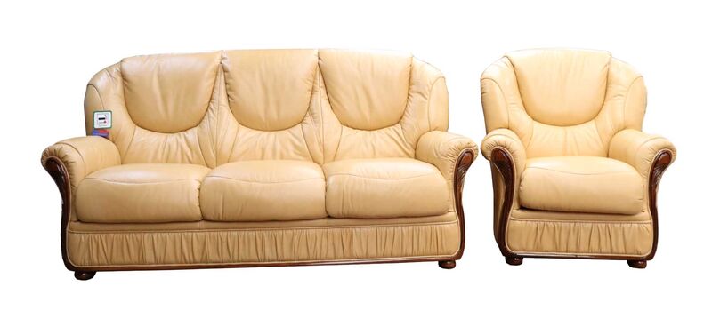 Product photograph of Genoa 3 Seater Armchair Genuine Italian Nut Leather Sofa Amp Hellip from Designer Sofas 4U
