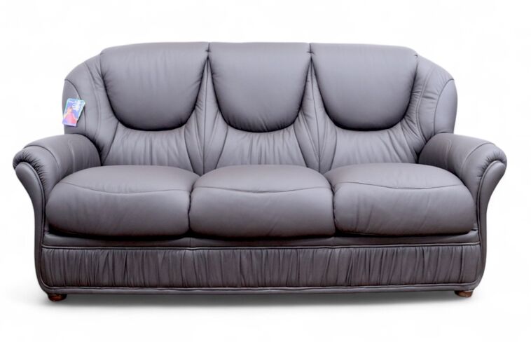 Genoa 3 Seater Genuine Italian Chocolate Brown Leather Sofa