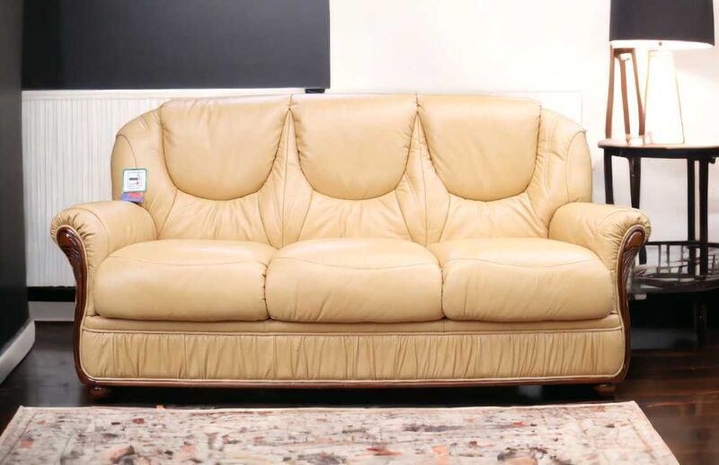 Product photograph of Genoa 3 Seater Genuine Italian Nut Leather Sofa Offer Amp Hellip from Designer Sofas 4U