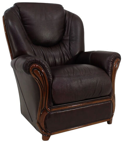 Juliet Genuine Italian Sofa Armchair Burgandy Leather
