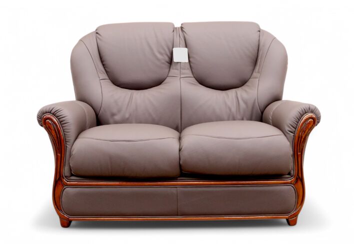 Juliet Genuine Italian Leather 2 Seater Sofa Settee Chocolate Brown
