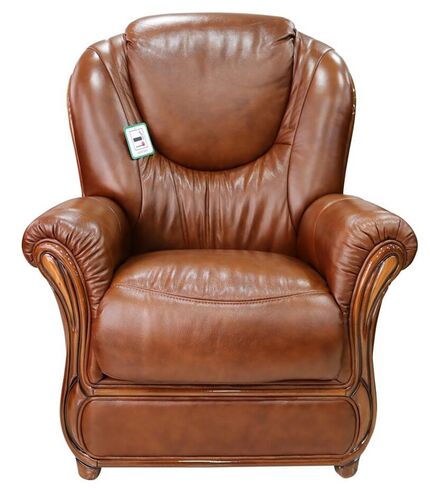 Juliet Genuine Italian Sofa Armchair Tabak Leather