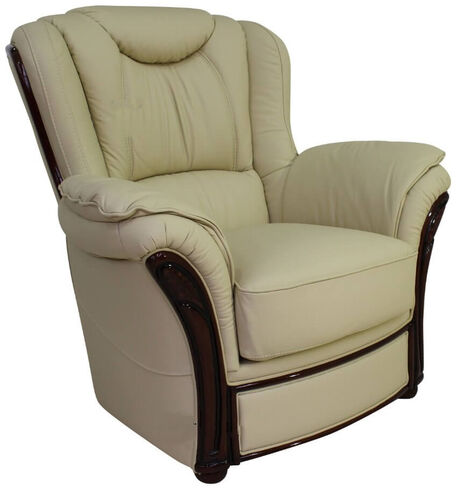 Verona Genuine Italian Sofa Armchair Cream Leather