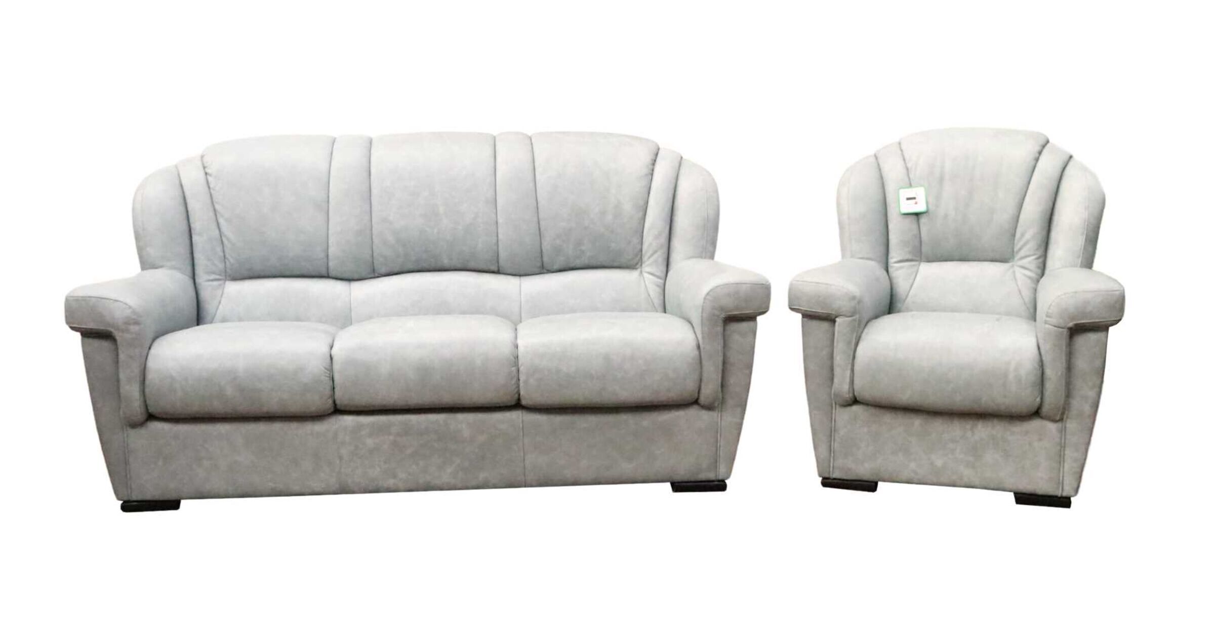 Functional Artistry Lazio 3+1 Italian Leather Sofa Suite Aqua Blue