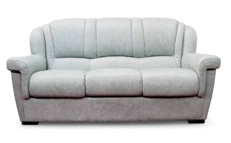 Lazio 3 Seater Sofa Genuine Italian Leather Aqua Blue