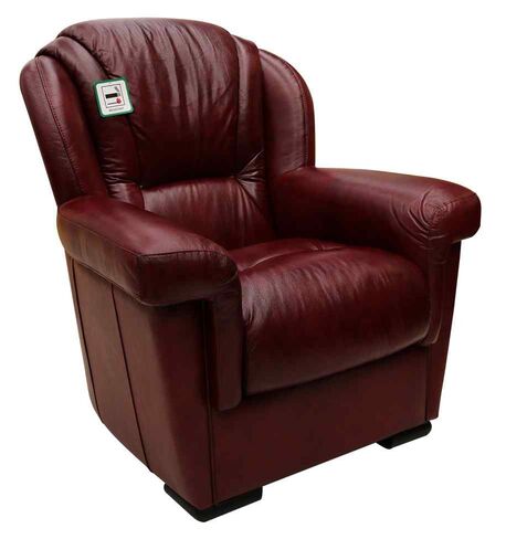 Lazio Armchair Sofa Genuine Italian Leather Burgandy