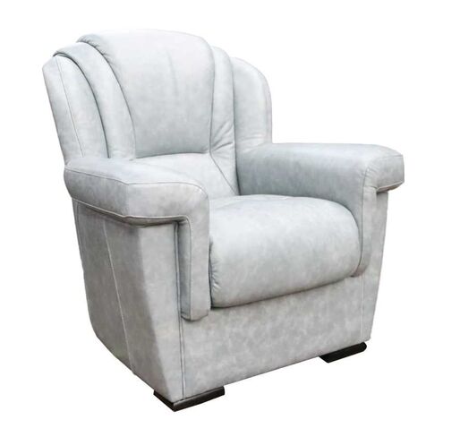 Lazio Armchair Sofa Genuine Italian Leather Aqua Blue In STOCK