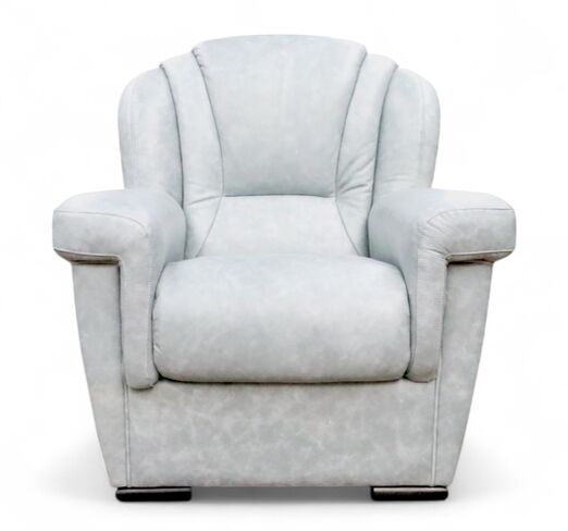 Lazio Armchair Sofa Genuine Italian Leather Aqua Blue