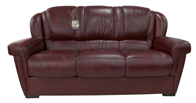 Lazio 3 Seater Sofa Genuine Italian Leather Burgandy