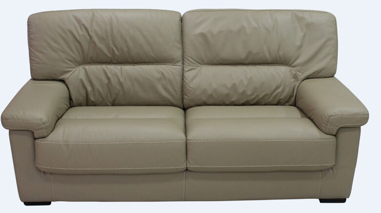 Parma Genuine Italian Leather 3 Seater Sofa Settee Coffee Milk