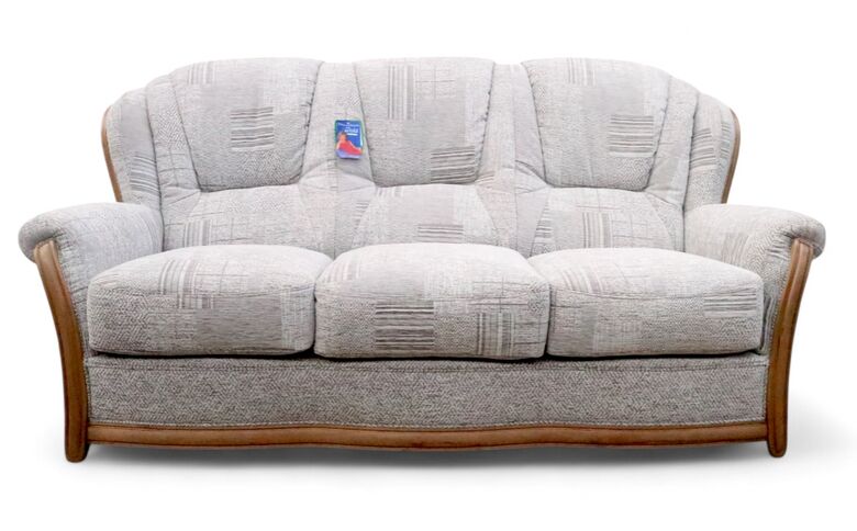 Pisa 3 Seater Sofa Italian Fabric Maida Vale Grey