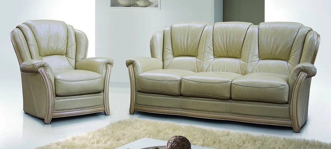 imperdonable pista Literatura Pisa 3 Seater + Armchair Italian Leather Sofa Settee Offer Nut