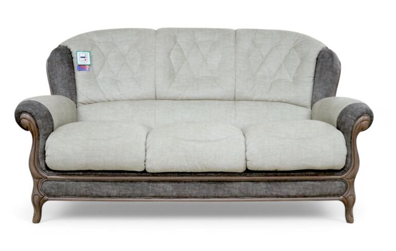 Pistoria 3 Seater Italian Fabric Sofa Sofia Sand