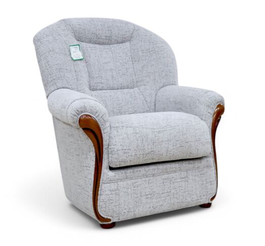 Prato Genuine Italian Fabric Armchair Ilario Grey