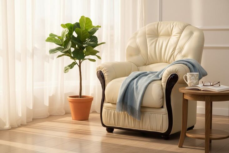SPECIAL OFFER Debora Genuine Italian Sofa Armchair Cream Real Leather EX DISPLAY