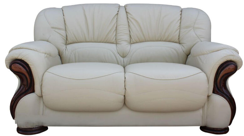 Susanna Italian Leather 2 Seater Sofa Settee Cream