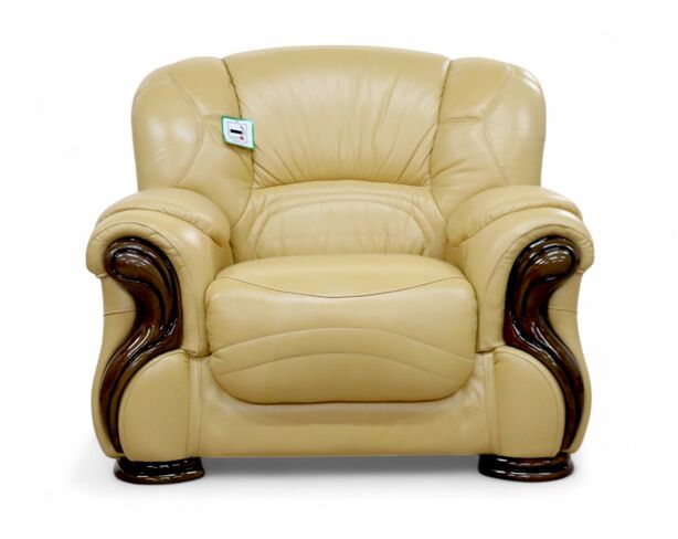 Susanna Italian Leather Armchair Nut Offer