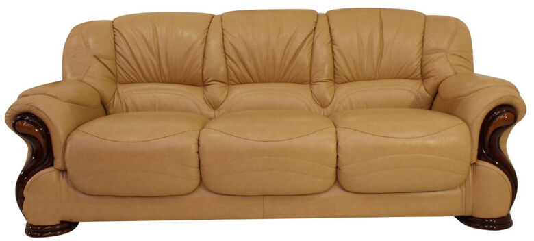 Susanna Italian Leather 3 Seater Sofa Settee Nut Offer