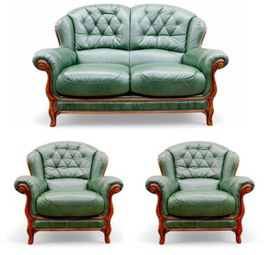 2+1+1 Italian Leather Sofa Suite