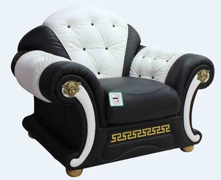 Versace Italian Leather Armchair