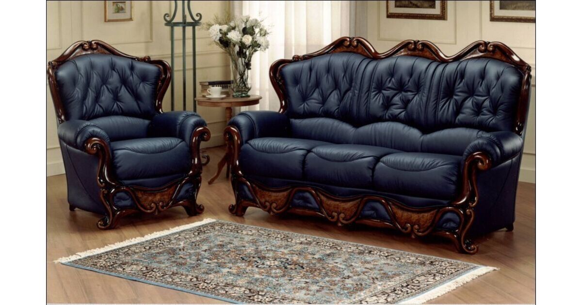 Real Italian leather sofa  Buy at Designer Sofas 4u