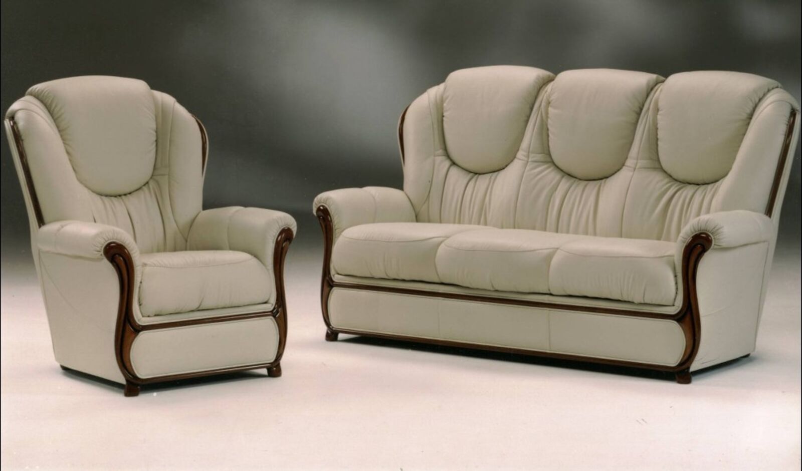 Product photograph of Juliet Genuine Italian Leather Sofa Settee from Designer Sofas 4U