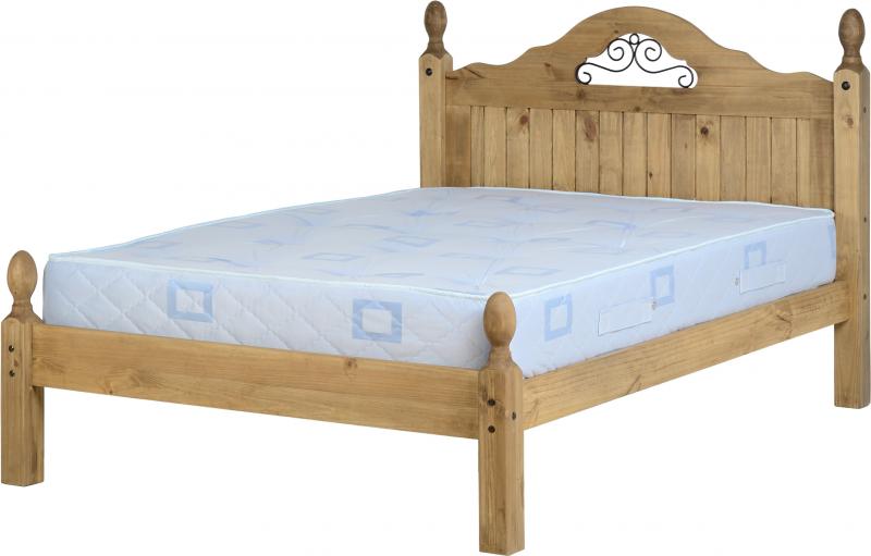 Seconique Amber Wooden Bed Frame 4ft 6in Double Bed Frame Pine 