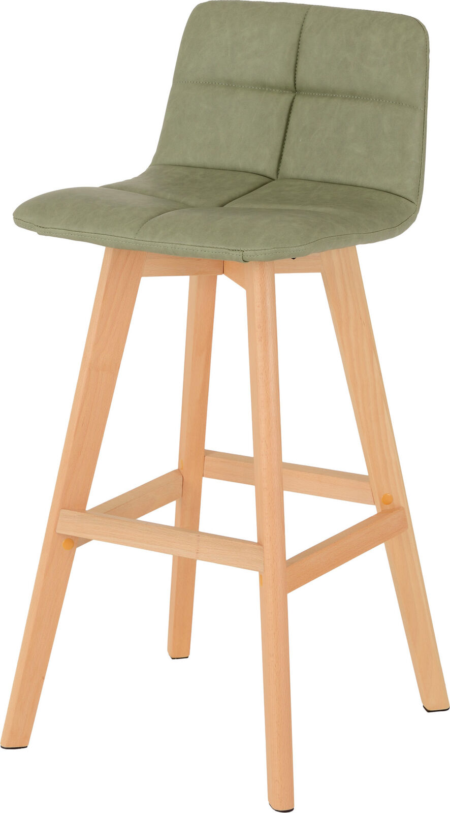 Product photograph of Darwin Bar Chair Pair - Green Pu from Designer Sofas 4U